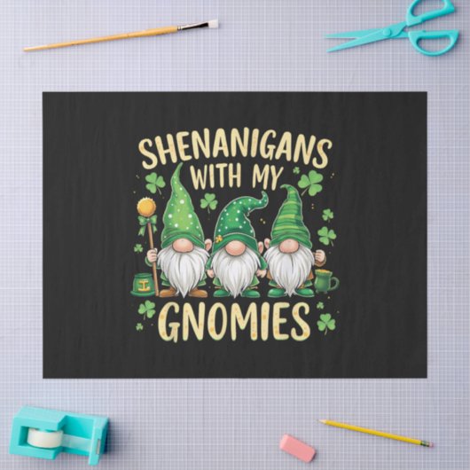 St Patrick's Day Lucky Shamrock Kabouter Tissuepapier (Craft)