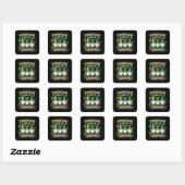 St Patrick's Day Lucky Shamrock Kabouter Vierkante Sticker (Vel)