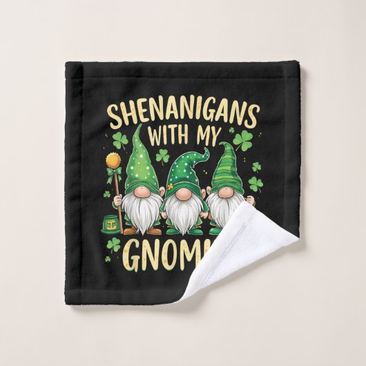 St. Patrick's Day Lucky Shamrock Kabouter Washandje (Wasdoekje)