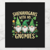 St. Patrick's Day Lucky Shamrock Kabouter Wijn Etiket (Enkel label)