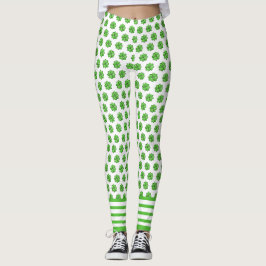 St. Patrick's Day Lucky Shamrock Leggings - Festiv