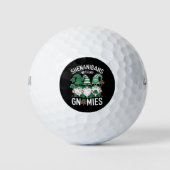St Patricks Day Lucky Shamrock Leopard Gnomes Golfballen (Voorkant)