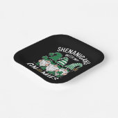 St Patricks Day Lucky Shamrock Leopard Gnomes Papieren Bordje (Gebogen)