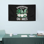 St Patricks Day Lucky Shamrock Leopard Gnomes Spandoek (Beurs)