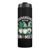 St Patricks Day Lucky Shamrock Leopard Gnomes Thermosbeker (Voorkant)