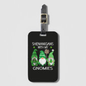 St. Patrick's Day Lucky Shamrock Luipaard Bagagelabel (Voorkant (verticaal))