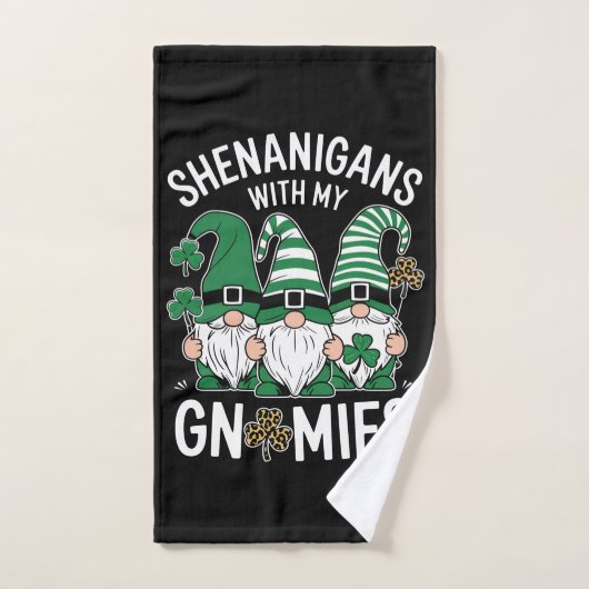 St. Patrick's Day Lucky Shamrock Luipaard Kabouter Handdoek (Handdoek)