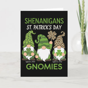 St. Patrick's Day Lucky Shamrock Luipaard Kabouter Kaart