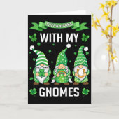 St. Patrick's Day Lucky Shamrock Luipaard Kabouter Kaart (Gele Bloem)