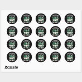 St. Patrick's Day Lucky Shamrock Luipaard Kabouter Ronde Sticker (Vel)