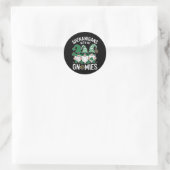 St. Patrick's Day Lucky Shamrock Luipaard Kabouter Ronde Sticker (Tas)