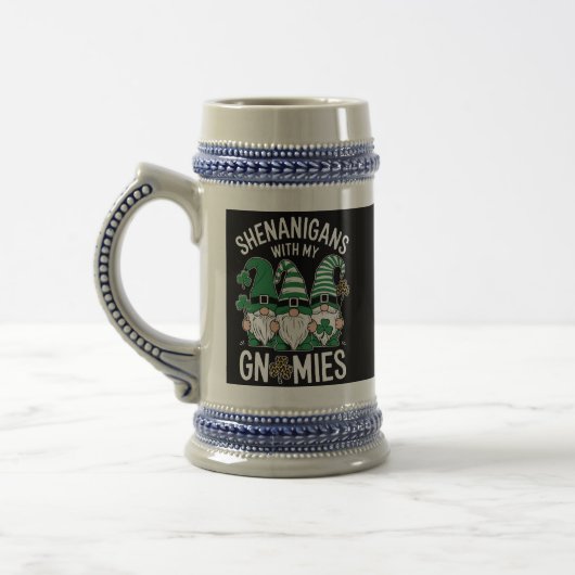 St Patricks Day Lucky Shamrock Luipaard Kabouters Bierpul (Links)
