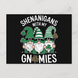 St Patricks Day Lucky Shamrock Luipaard Kabouters  Briefkaart