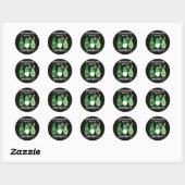 St. Patrick's Day Lucky Shamrock Luipaard Ronde Sticker (Vel)