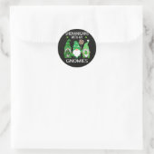 St. Patrick's Day Lucky Shamrock Luipaard Ronde Sticker (Tas)