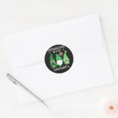 St. Patrick's Day Lucky Shamrock Luipaard Ronde Sticker (Envelop)