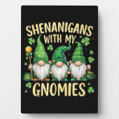 St Patrick's Day Lucky Shamrock Tuinkabouter  Fotoplaat (voorkant)