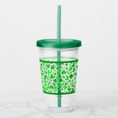 St Patrick's Day Lucky Shamrocks Confetti Acryl Drinkbeker (Voorkant)