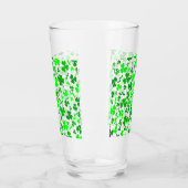 St. Patrick's Day Lucky Shamrocks Confetti Patroon Glas (Links)