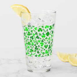 St. Patrick's Day Lucky Shamrocks Confetti Patroon Glas