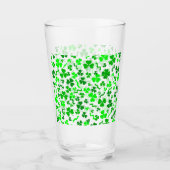 St. Patrick's Day Lucky Shamrocks Confetti Patroon Glas (Voorkant)