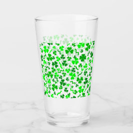 St. Patrick's Day Lucky Shamrocks Confetti Patroon Glas