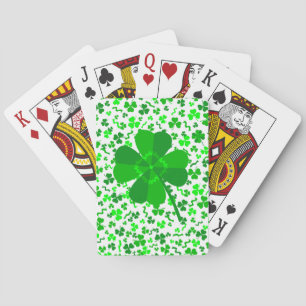 St. Patrick's Day Lucky Shamrocks Confetti Patroon Pokerkaarten