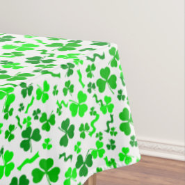 St. Patrick's Day Lucky Shamrocks Confetti Patroon Tafelkleed
