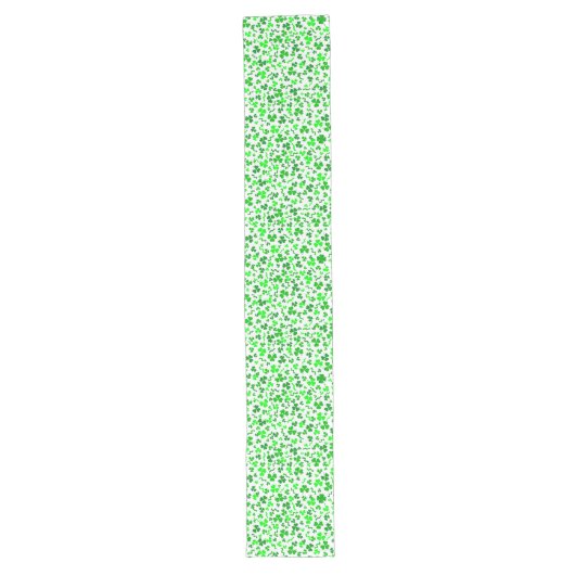 St Patrick's Day Lucky Shamrocks Confetti Pattern Lange Tafelloper (Voorkant)
