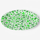 St Patrick's Day Lucky Shamrocks Confetti Pattern Papieren Bordje (Gekanteld)