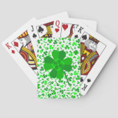 St Patrick's Day Lucky Shamrocks Confetti Pattern Pokerkaarten (Achterkant)