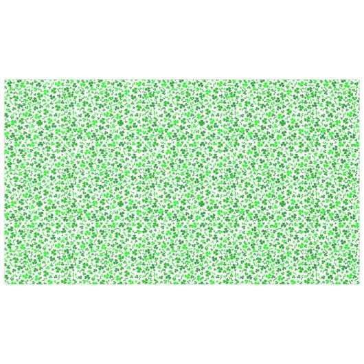 St Patrick's Day Lucky Shamrocks Confetti Pattern Tafelkleed (Voorkant (Horizontaal))