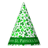 St Patrick's Day Lucky Shamrocks Personalized Feesthoedjes (Voorkant)