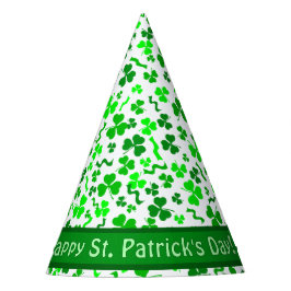 St Patrick's Day Lucky Shamrocks Personalized Feesthoedjes