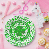 St Patrick's Day Lucky Shamrocks Personalized Papieren Bordje (Feest)