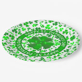 St Patrick's Day Lucky Shamrocks Personalized Papieren Bordje (Gekanteld)