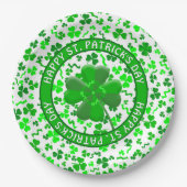 St Patrick's Day Lucky Shamrocks Personalized Papieren Bordje (Voorkant)
