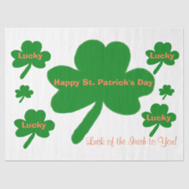 St. Patrick's Day Lucky Shamrocks Tissuepapier