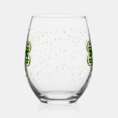 St. Patrick's Day Lucky Shamrocks Wijnglas Zonder Voet (Links)