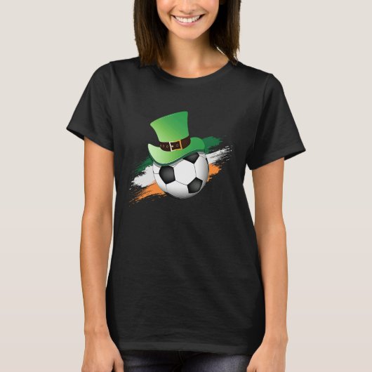 St Patrick's Day Lucky Soccer Ball T-shirt (Voorkant)