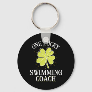 St Patricks Day Lucky Swimming Coach Sleutelhanger