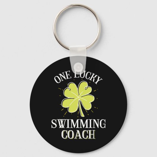 St Patricks Day Lucky Swimming Coach Sleutelhanger (Voorkant)