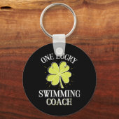 St Patricks Day Lucky Swimming Coach Sleutelhanger (Voorkant)