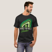 St Patricks Day - Lucky to be a Teacher Rainbow T-shirt (Voorkant volledig)