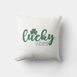 St. Patrick's Day Lucky Vibes met groene klaver Kussen