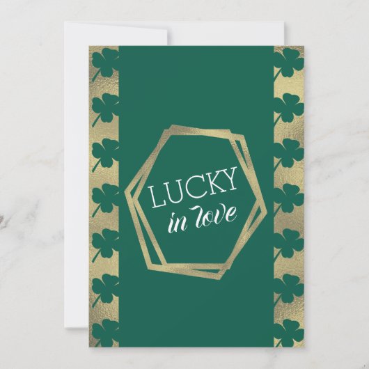 St. Patricks Day Lucky Vrijgezellenfeest Green Gol Kaart (Voorkant)