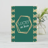 St. Patricks Day Lucky Vrijgezellenfeest Green Gol Kaart (Staand voorkant)