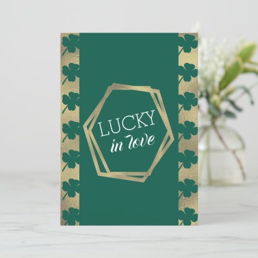 St. Patricks Day Lucky Vrijgezellenfeest Green Gol Kaart (Staand voorkant)