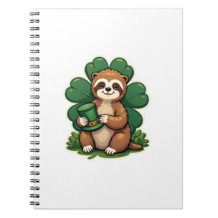 St. Patrick's Day Luiaard Vintage Lucky Clover Kun Notitieboek