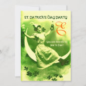 ST. PATRICK'S DAY MAAN DAME MET KLAVERTJE DRIE MON KAART (Voorkant)